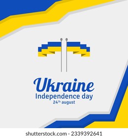 Herzlichen Glückwunsch zum Unabhängigkeitstag der Ukraine. 24. August. Nationalfeiertag. Vektorgrafik. Geeignet für Grußkarten, Poster und Banner.