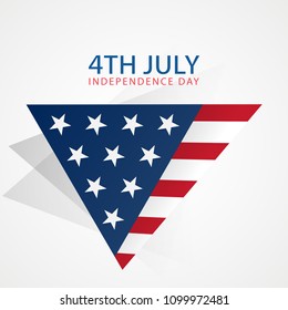 Happy independence day United States of America 4th of July on white background vector illustration.