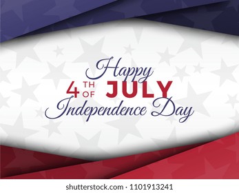 happy independence day of united states banner template with paper cut colorful layers for greeting cards, posters, invitations, brochures