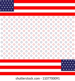 Happy independence day United States of America Flag, Usable for greeting cards, banners, print. 