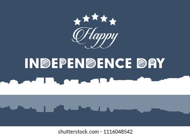 Happy Independence Day of United States of America vector illustration