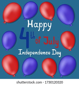 Happy Independence Day United States of America. Greeting card
