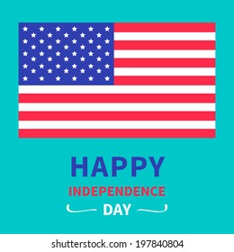 Happy independence day United states of America. 4th of July. Card. Vector illustration