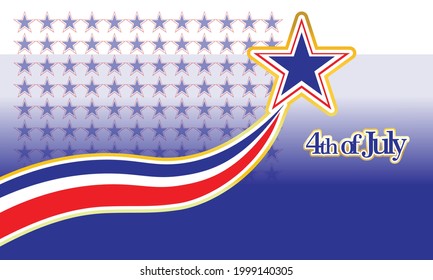 Happy independence day United States of America. American Flag design, vector illustration.