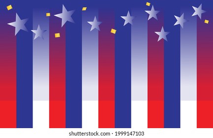 Happy independence day United States of America. American Flag design, vector illustration.