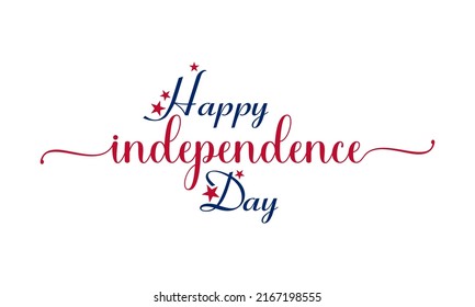 Happy independence day of united states of america. July 4th of typographic design. Vector illustration.