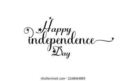 Happy independence day of united states of america. July 4th of typographic design. Vector illustration.
