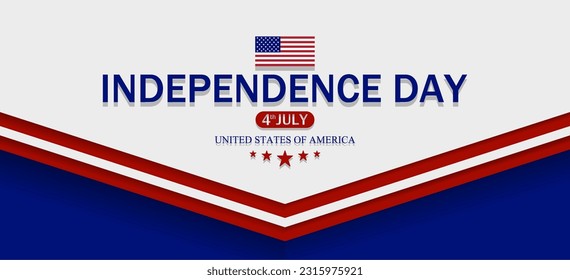 Happy Independence day United States of America template. Vector illustration. Suitable for Poster, Banners, background and greeting card.