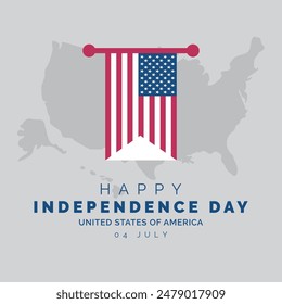 happy Independence Day, united states of America, 4 July, USA flag concept, vector illustration.