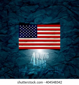 Happy independence day United States of America, 4th of July card with flat design