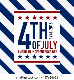 Happy Independence Day, United States Of America, 4th Of July Greeting Card Template