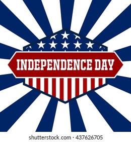 Happy Independence Day, United States of America, 4th of July greeting card template