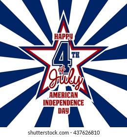 Happy Independence Day, United States of America, 4th of July greeting card template