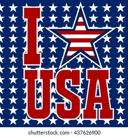 Happy Independence Day, United States of America, 4th of July greeting card template