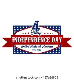 Happy Independence Day, United States of America, 4th of July greeting card template