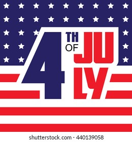 Happy Independence Day, United States of America, 4th of July greeting card template