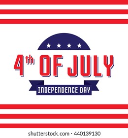 Happy Independence Day, United States of America, 4th of July greeting card template