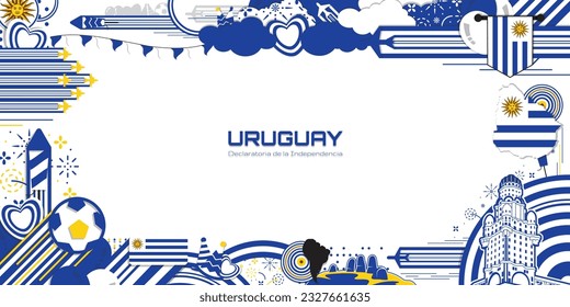 Happy Independence Day of Uruguay, illustration background design, country theme