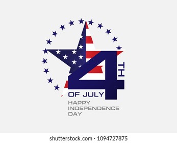 Happy Independence Day, USA, 4 Th Of July. Vector Illustration.