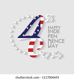 Happy Independence Day, USA, 4 Th Of July. Vector Illustration.