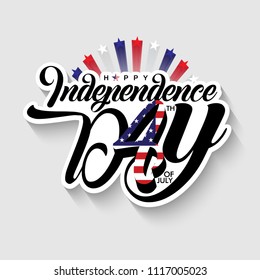 Happy Independence Day, USA, 4 Th Of July. Vector Illustration.