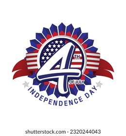 Happy Independence Day, USA, 4 Th Of July. Vector Illustration.