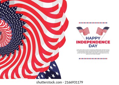 Happy Independence Day USA, 4th July. The Memorial Day Of United Stats Of America