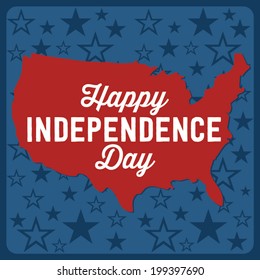 Happy Independence Day - USA - America - Fourth of July - July 4th - Patriotic Vector