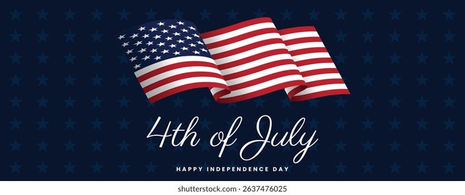 Happy Independence Day USA background. 4th of July banner design. Vector illustration