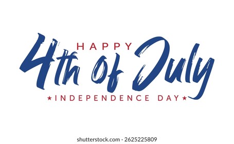 Happy Independence day usa celebration banner with 4th of july lettering vector illustration.