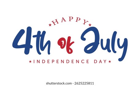 Banner comemorativo feliz dia da independência dos EUA com a ilustração vetorial de 4 de julho.