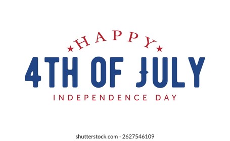 Happy Independence day usa celebration banner with 4th of july lettering vector illustration.