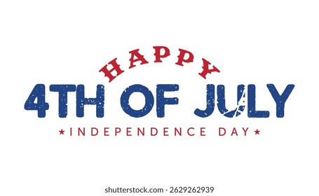 Happy Independence day usa celebration banner with 4th of july lettering vector illustration.
