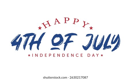 Happy Independence day usa celebration banner with 4th of july lettering vector illustration.