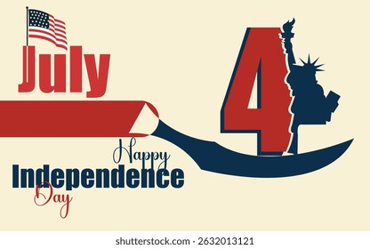Happy Independence Day, USA Independence Day design, Simple Celebrating USA Independence day design with Beer and fireworks