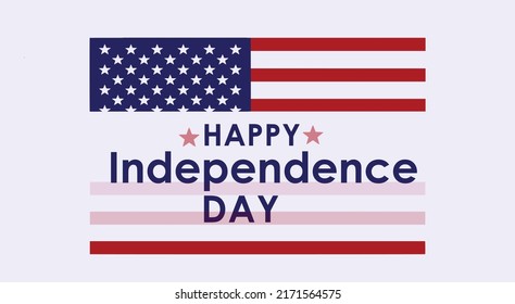 Happy Independence Day of USA. fourth of july Happy Independence Day America vector banner template with USA flag. Vector Illustration eps10.