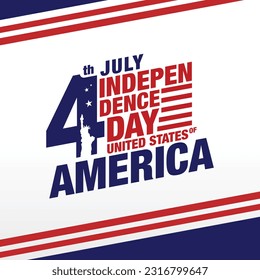Happy Independence Day USA Vector, perfect for office, company, school, social media, advertising, printing and more