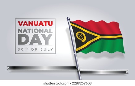 Happy independence day Vanuatu Vector Template Design