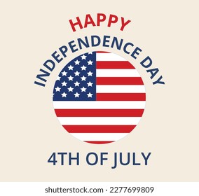 Happy independence day vector. 4th of July holiday day.
