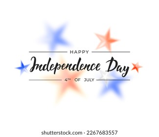 Happy Independence Day vector hand drawn inscription.