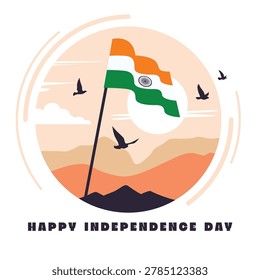 Happy Independence Day Vector Illustration with Freedom Fighters and National Pride Celebration Theme Design Concept