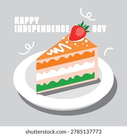 Happy Independence Day Vector Illustration with Patriotic Indian Tricolor Celebration Design