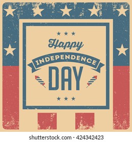 Happy Independence Day. Vintage poster