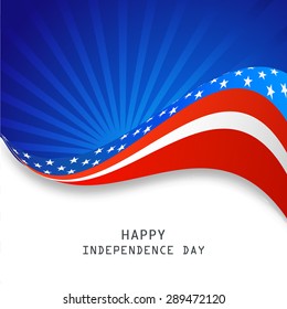 Happy Independence Day wave background.