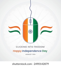 Feliz Día de la Independencia desea a India Día de la Independencia Vector Creativo India Día de la República desea Día de la Independencia Digital Saludos 15 de agosto