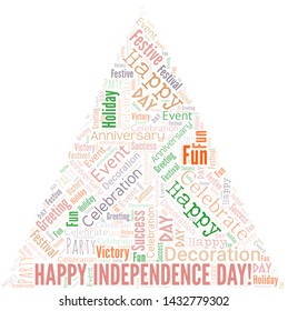 Happy Independence Day! Word Cloud. Wordcloud Made With Text.
