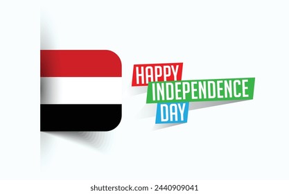 Happy Independence Day of Yemen Vector illustration, national day poster, greeting template design, EPS Source File