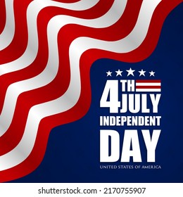 Happy Independent day of America theme vector illustration. Suitable for Poster, Banners, background and greeting card.