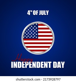 Happy independent day of America vector illustration. Suitable for Poster, Banners, background and greeting card.