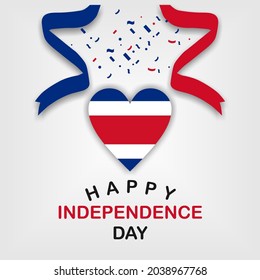 Happy Independent Day costa rica, Vector Illustration